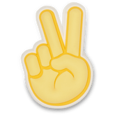Peace Hand Sign Jibbitz Shoe Charm - Crocs