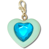 Blue Heart Sim Gem Charm Jibbitz Shoe Charm - Crocs