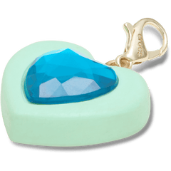 Blue Heart Sim Gem Charm Jibbitz Shoe Charm - Crocs