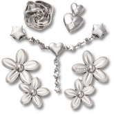 Silver Meta Floral 5 Pack Jibbitz™ charms - Crocs