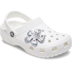 Silver Meta Gem Flower Jibbitz™ charms - Crocs