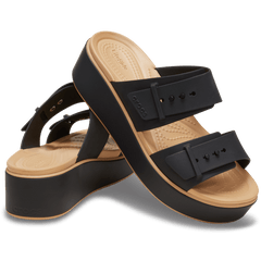 Brooklyn Buckle Matte Wrap Low Wedge - Crocs