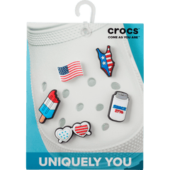 USA 5 Pack Jibbitz Shoe Charm - Crocs