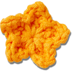Crafted Crochet Orange Star Jibbitz™ charms - Crocs