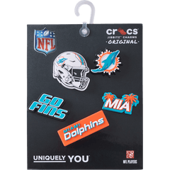 NFL Miami Dolphins 5 Pack Jibbitz Shoe Charm - Crocs